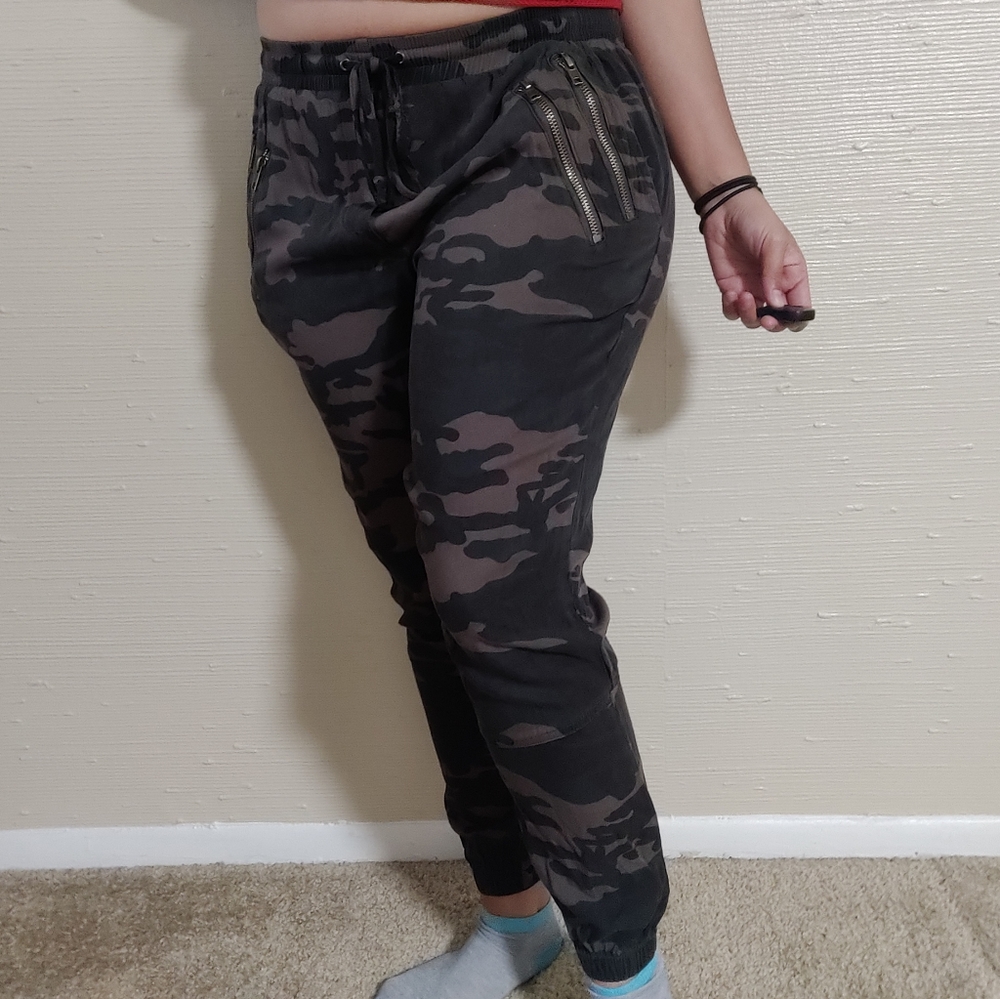 Storia Military camo camouflage Gorpcore Cozy fall baggy pants_Small